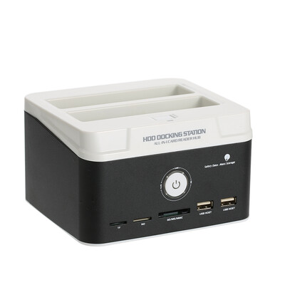 

Multifunctional 25" 35" USB 30 to SATA IDE External HDD Hard Drive Docking Station Card Reader USB30 Hub with OTB One Touch B