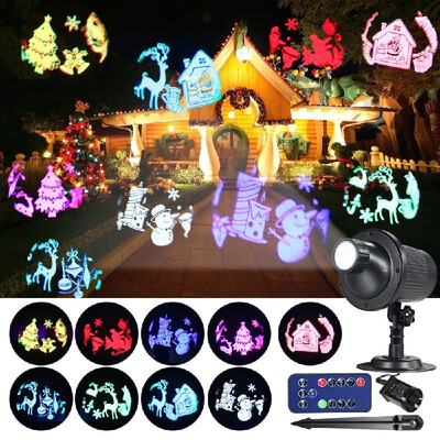 

Projection Light Animated Christmas Led Projector Lights Animation Slides Decorative Lighting for Holiday Party Home Yard Garden E