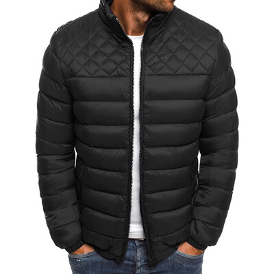 

2019 Mens Hooded Warm Cotton Thicken Mid Down Padded Jacket Coat Overcoat Plus