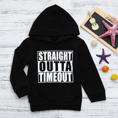 

Toddler Baby Boys Girls Hooded Sweatshirts Infant Letter Blouse Hoodies Tops