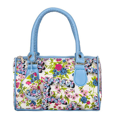 

Mini Flowers Women Pillow Handbags PU Leather Top-Handle Tote Shoulder Bags