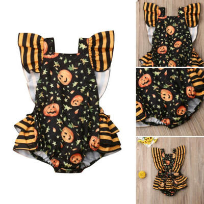 

My 1st Halloween Newborn Baby Girl Tutu Romper Bodysuit Jumpsuit Outfits Clothes