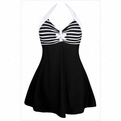 

Strapless straps boxer briefs multi-color one-piece swimsuit