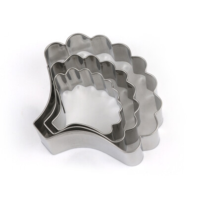 

3pcs Carnation Petal Cutter Set Stainless Steel Flower Fondant Cake Moulds