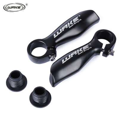 

WAKE Paired Glossy Aluminum Alloy Bicycle MTB Bike Handlebar Bar End with Rubber Lock-on Cover