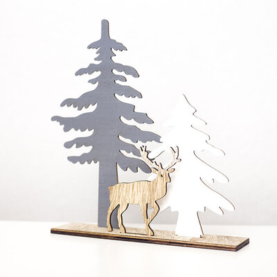 

Toponeto Xmas Wooden Santa Claus Elk Snowman Festival Ornament Home Decor Christmas Gifts
