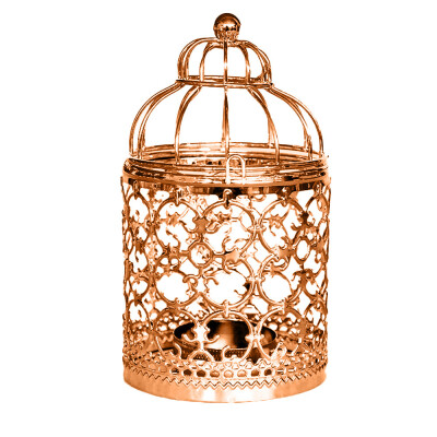 

Gobestart Hanging Hollow Out Iron Birdcage Candlestick Table Candle Holder Parties Wedding