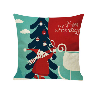 

〖Follure〗New Christmas Cotton Linen Pillow Case Sofa Cushion Cover Home Decor