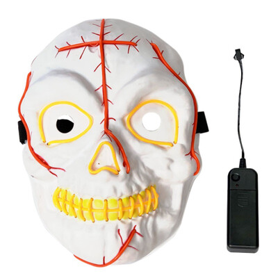 

EL Wire Woven Light Up Halloween Mask Glowing Cosplay Costume Mask For Festival Party