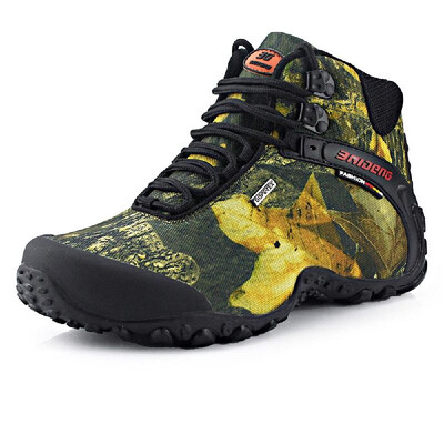 

Outdoor Camouflage High-top Shoes Professional Climbing Boots Mens Hiking Shoes Sport Sneaker Water-resistant Trekking Shoes