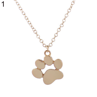 

Womens Lovely Pet Cat Dog Paw Pendant Chain Charm Necklace Fashion Jewelry