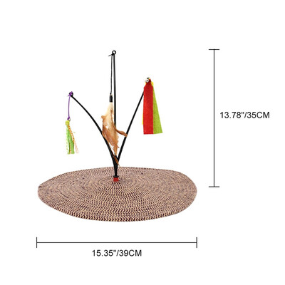 

Sisal Cat Toy Round Scratching Post Cats Tree Tower Rolling Ball Sisal Mouse Scratch Board Training Toy For Cats