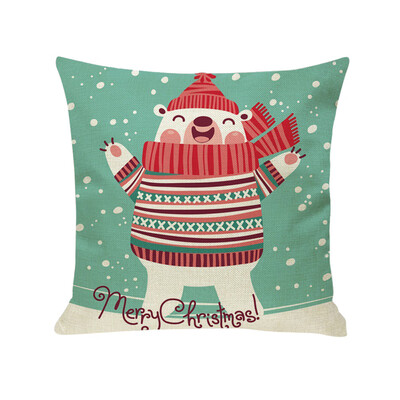 

〖Follure〗New Christmas Cotton Linen Pillow Case Sofa Cushion Cover Home Decor