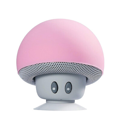 

Mini Mushroom Portable BT V41 Waterproof Speaker Wireless Suction Cellphone Stand Small Stereo for Smartphone Green
