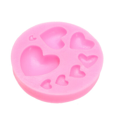 

3D Love Heart Die Mold Bake Cake DIY Production Tool Silica Gel