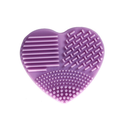 

Gobestart Silicone Heart Shape Makeup Brush Cleaner Cosmetic Cleaning Tool Washing Brush
