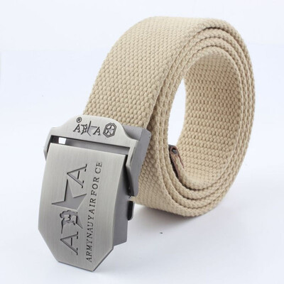 

Trend Canvas Men belt fashion Alloy Automatic buckle Men&Women belt casual sport Canvas weaving Men cowboy pants belt