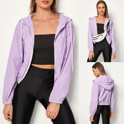 

Roseonmyhand Fashion Womens Coat Zip Up Outwear Sweatshirt Drawstring Hooded Jacket Overcoat