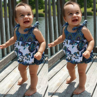

USA Newborn Infant Kids Baby Girl Floral Tops Dress Shorts Pants Clothes Outfits