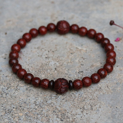 

Chinese style vintage beaded wood couple bracelet wear elegant to send friends