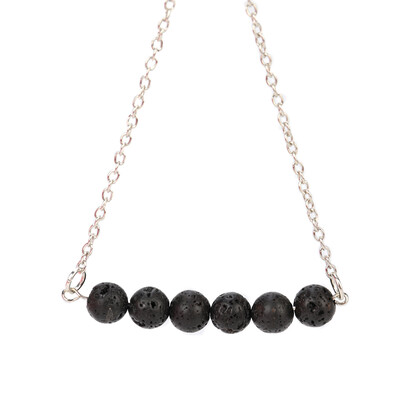 

1pc Natural Volcanic Pendant Necklace Colorful Volcanic Lava Stone Necklace For Women Fashion Beads Jewelry Statement