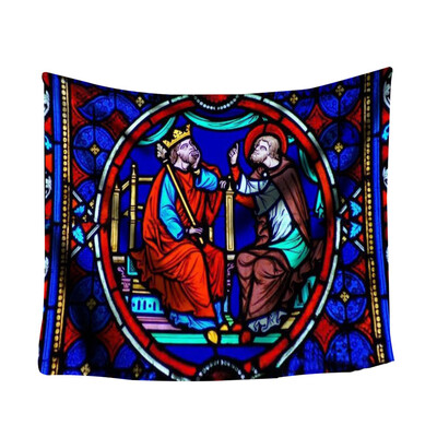 

Gobestart Colorful Print Tapestry Art Room Notre Dame Wall Hanging Tapestry Art Nature