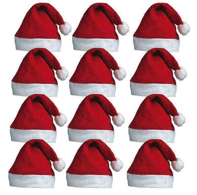 

Christmas Unisex Santa Claus Hat Warm Plush Elastic Cap Cosplay Costume Hat Gift