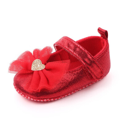 

4 Color Infant Baby Girl Shoes Bowknot Flower Anti-Slip Soft Sole Hook First Walkers Toddler Infant Baby Girl Kids Shoes 0-18M