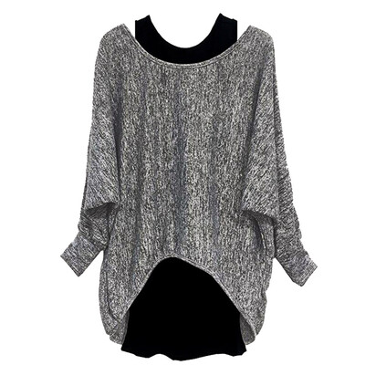 

Nomeni Womens Oversize Tops T-Shirt Pullover Pack of 2 Blouse Long Sleeve