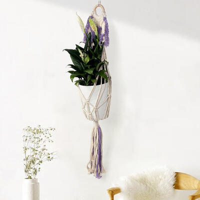 

Greensen Flowerpot Holder Macrame Plant Hanger Hanging Basket Rope Braided Craft