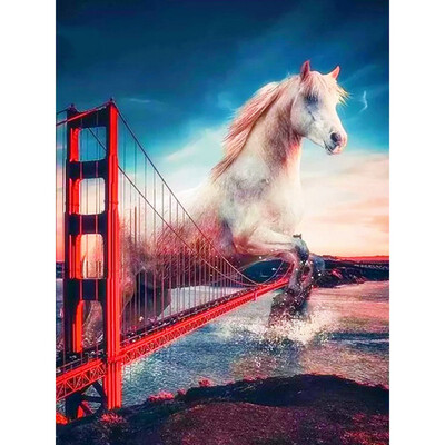 

Diamond Painting Horse 5D DIY Full Square Diamond Mosaic Animal Embroidery Crystale Diamond Home Decor