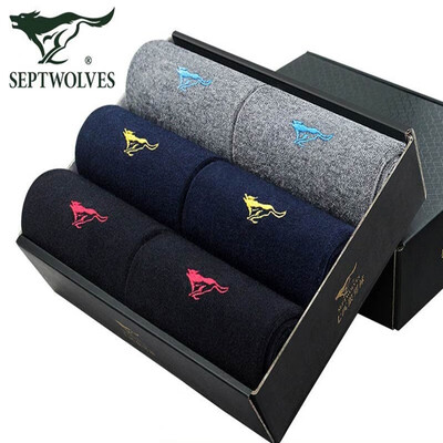 

Jingdong Supermarket seven wolves socks mens cotton breathable sweat-absorbent cotton socks business casual cotton socks are code six pairs 90829