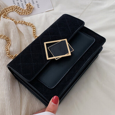 

Popular bag women 2019 new Joker Messenger bag frosted chain bag simple fashion small square bag