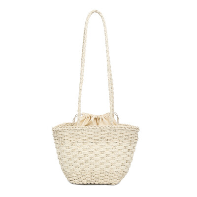 

Tailored Womens Fashion Straw Woven Bag Solid Color Shoulder Bag Wild Casual Bucket Bag