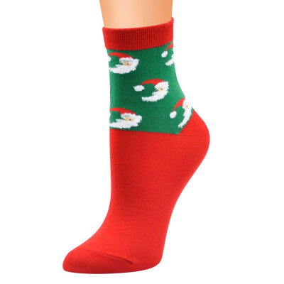 

Tailored Women Christmas Red Cotton Print Thicker Anti-slip Floor Socks Carpet Socks