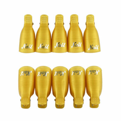 

10pcs Plastic Nail Art Soak Off Cap Clip UV Gel Polish Remover Wrap Tools