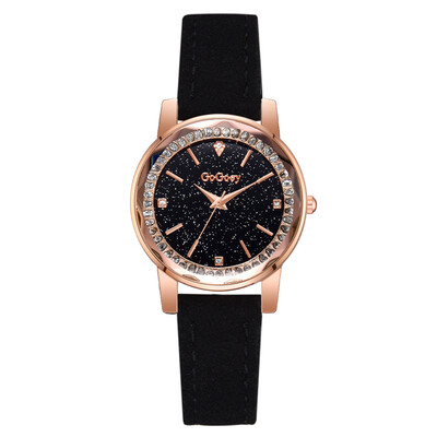 

PU watch fashion diamond dial leisure quartz watch star watch