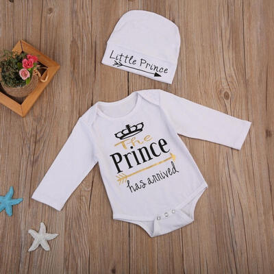 

Newborn Toddler Baby Boy Prince Romper Bodysuit Jumpsuit Clothes Outfits 0-24M