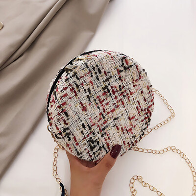 

Tailored Women Fashion Casual Simple Shoulder Messenger Bag Small Round Bag