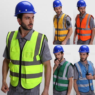 

Hi-Vis Safety Vest Reflective Jacket Security Waistcoat Warp Knitting Cloth
