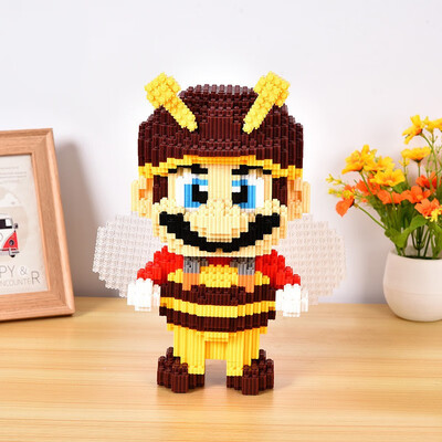 

8623 Super Bee Mario Cartoon Model Building Blocks Bricks Kids DIY Christmas Birthday Gifts Toys Diamond Doll Adult Pressure Relea