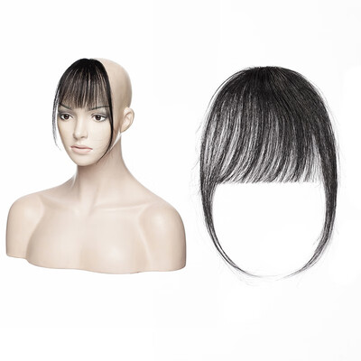 

Clips in Hair Bangs Fringe Air Fringe 100 Human Hair Extensions Clip On Bang Topper Straight Hairpieces