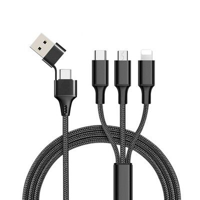 

Cwxuan USB C to 3 in 1 Charge Cable for iOS 8 Pin Micro USB Type-C Port Device