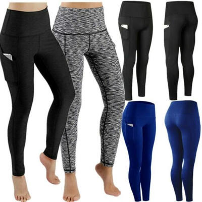 

Frauen Sport Yoga Leggings Capri Workout Gym Fitness Stretch Hose mit Tasche