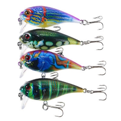 

Lixada 4PCS 03-09m Diving Crankbait Fishing Lures 9g 55mm Artificial Bait Hard Fishing Lure Set Wobbler Bait with 8 Hooks