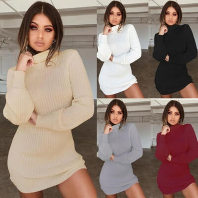 

Plus Size Womens Long Sleeve Knit Cardigan Jumper Top Loose Casual Sweater Dress