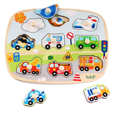 

Boby childrens elliptical hand puzzles baby early education educational toys inlaid toys 7513