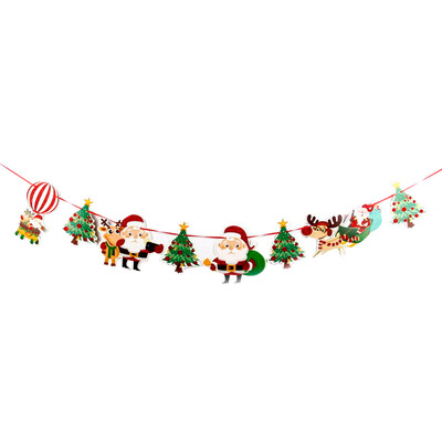 

Tailored Christmas Window Hotel Party Home Hanging DIY Decor Banner Colorful