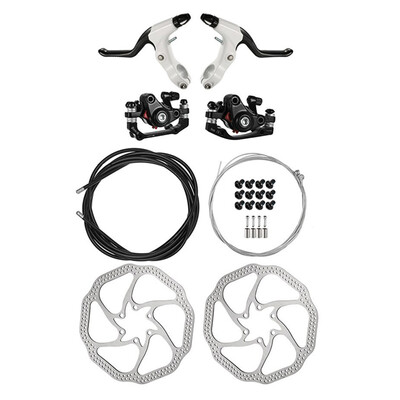 

Road Mountain Bicycle Bike Brake Disc Lever Set Kit Front Rear For MTB