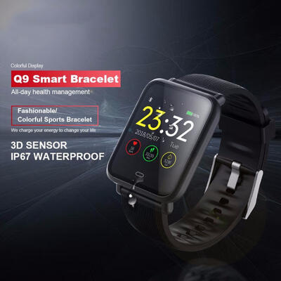 

GTcoupe Q9 Smart Watch Blood Pressure Heart Rate Monitor Intelligent Bracelet IP67 Waterproof Fitness Trakcer Sport Watch